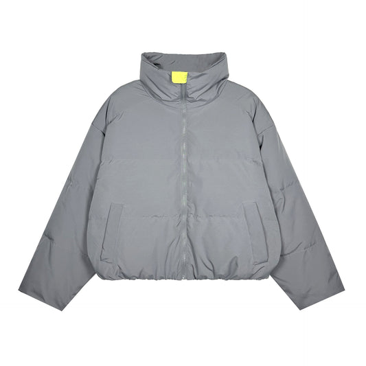 Unisex Vintage Duck Down Short Jacket for Winter Warmth and Urban Fashion Appeal