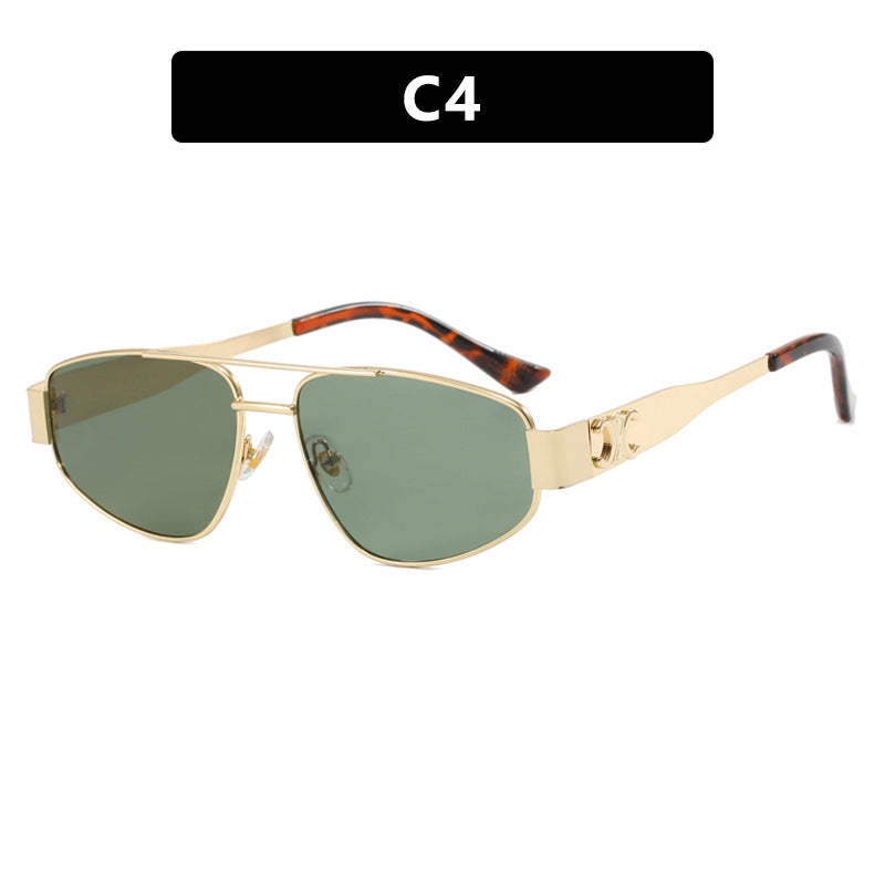 Women's Metal Frame Sunglasses UV Protection Durable Scratch Resistant Stylish