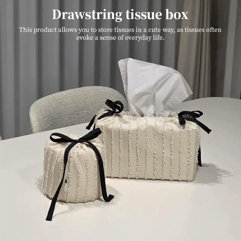 Girls Room Polyester Fabric Tissue Box Holder Cake Design Cute Decor Accessory