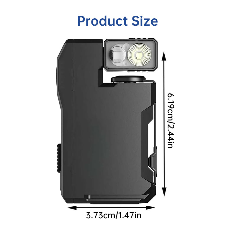 EDC Pocket Torch 400 Lumens Dual White RGB Lighting USB-C Efficient Rechargeable