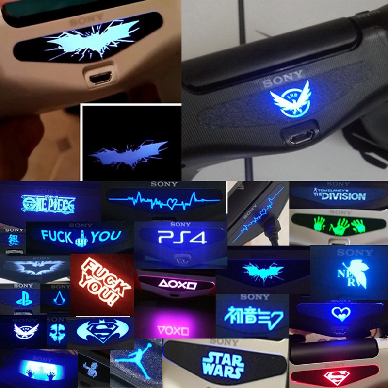 30PCS LED Light Bar Cover Stickers for PS4 Controller Vinyl Decal Skins Set