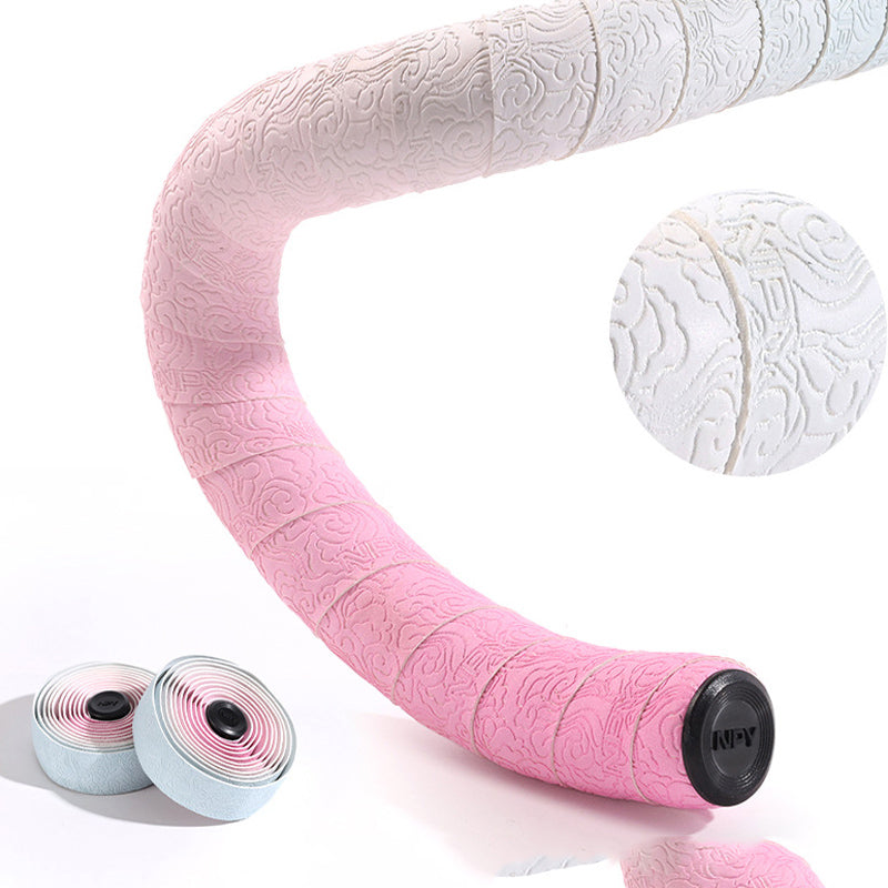 Gradient Double-Pinyin Road Bike Handlebar Tape for Shock Absorption, Breathable