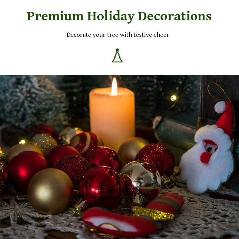 Shatterproof Christmas Tree Ball Ornaments 50 Pack Lightweight Electroplated