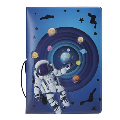 Astronaut and Planets Themed Passport Cover for Secure Travel Document Safety