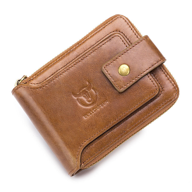 Men's RFID Leather Wallet Coin Purse Multiple Card Slots Secure Storage Holder