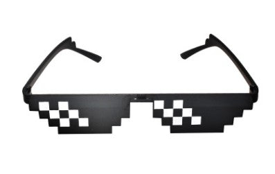 Pixelated 8-bit Style Sunglasses Unisex UV400 Protection Thuglife Mosaic Glasses