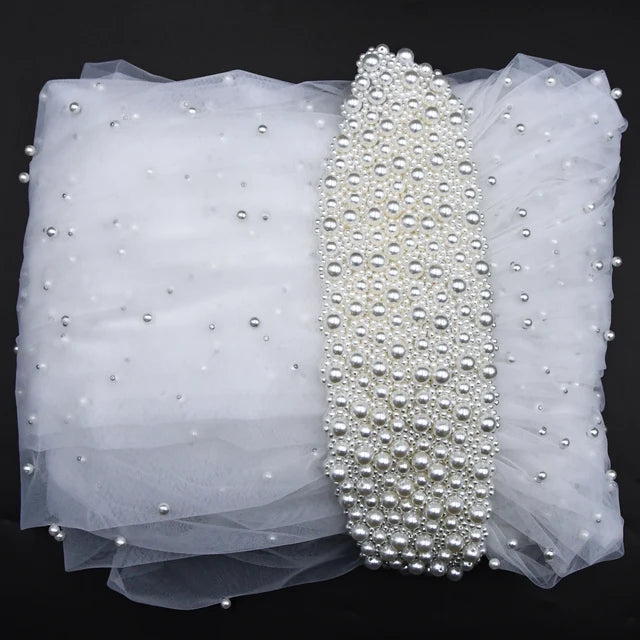 Cathedral Wedding Veil Premium Pearl Embellishments Elegant Bridal Accessory
