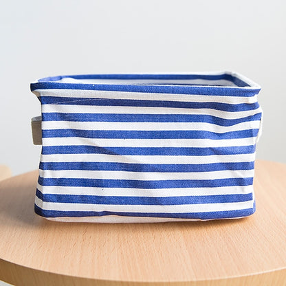 Foldable Fabric Storage Basket Desktop Closet Organiser Toy Box Loop Handles