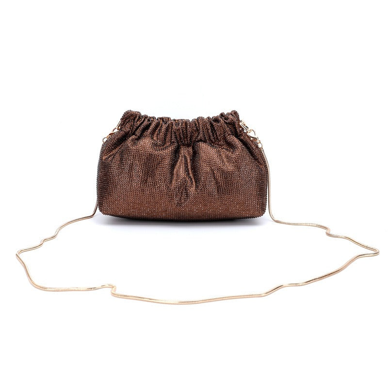 Crystal Diamond Cross Shoulder Dress Drawstring Bag Handbag 16 Colours