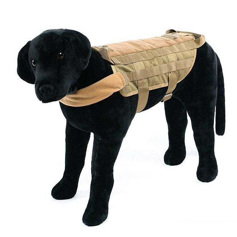 K9 Tactical Dog Vest Harness Combat Waterproof Training Gear Khaki Camo Black