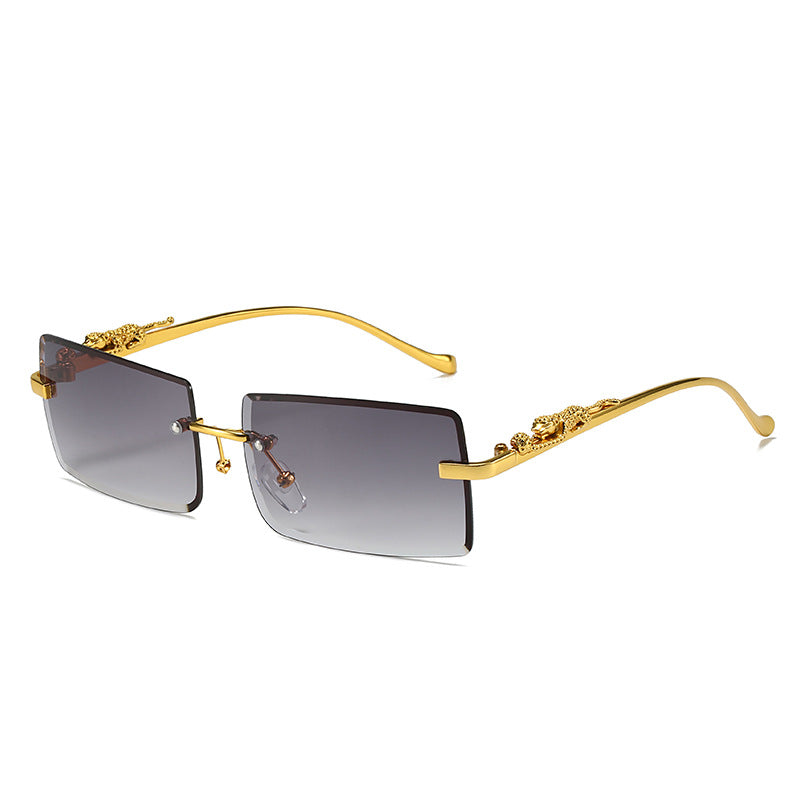 Rimless Square Sunglasses UV400 Polarized Scratch Resistant Lightweight Durable