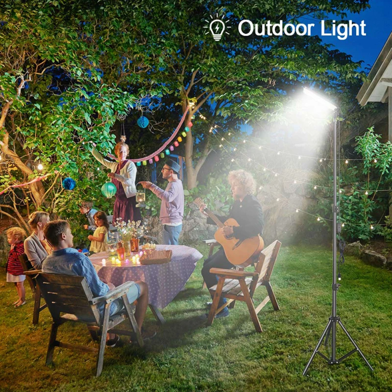 Adjustable LED Camping Light Tripod USB Rechargeable Outdoor Lighting Solution