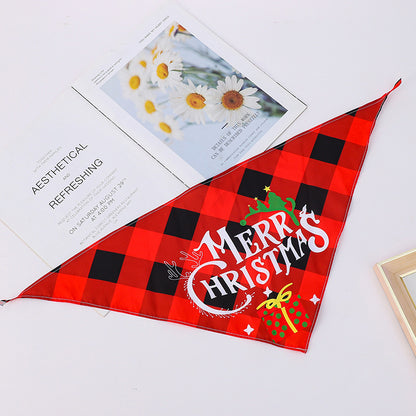 Adjustable Holiday Festive Pet Bandana Scarf Bib Seasonal Design for Dogs Cats
