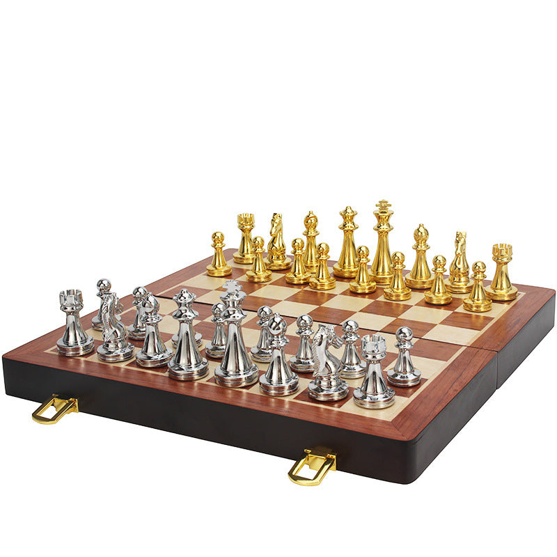 Premium Wooden Acrylic Chess Set Durable Travel Board Game Portable