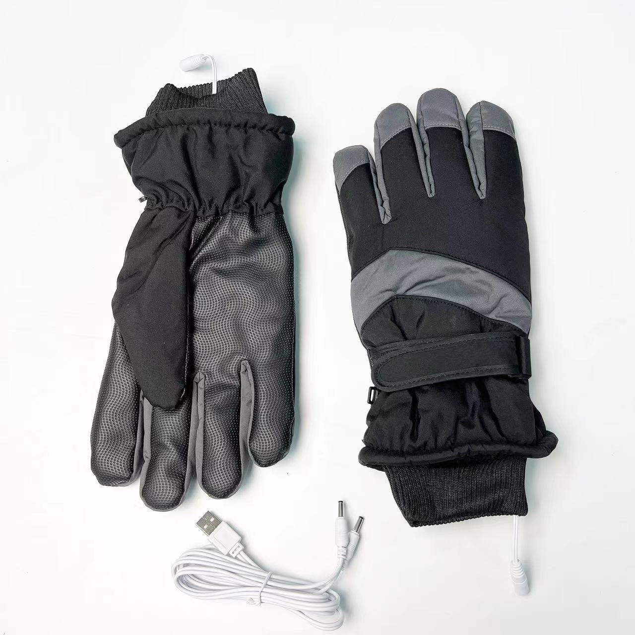 Heated Ski Gloves USB Electric Winter Waterproof Touchscreen Anti-Slip