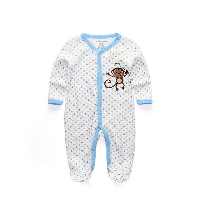 Newborn 100% Cotton Baby Jumpsuit | Neutral Infant Sleepwear | Ages 0-12 Months