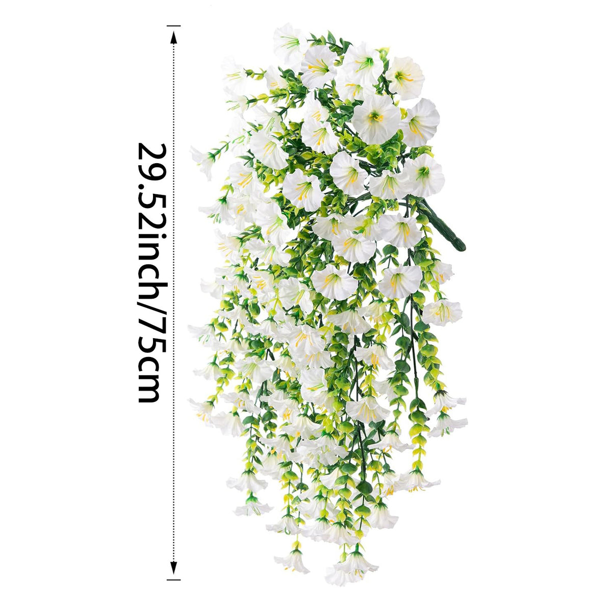 Faux Trumpet Vine Hanging Flower Garland 75cm Artificial Plant Display Decor