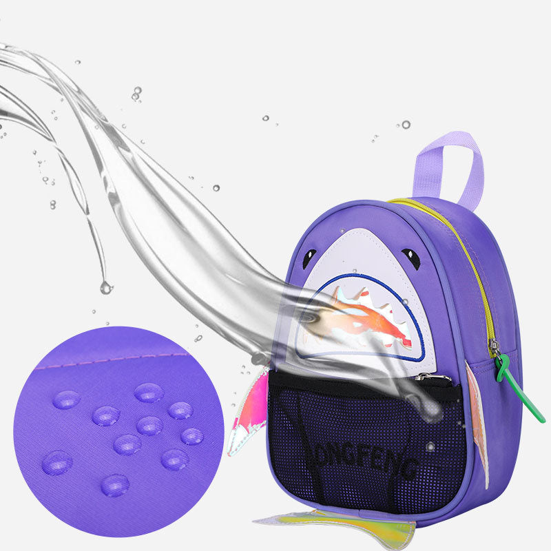 Kids Shark School Backpack Lightweight Kindergarten Rucksack Durable Water-Resistant