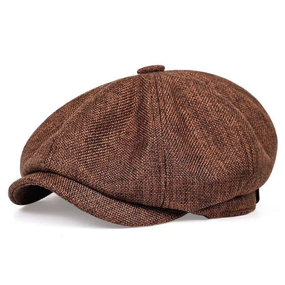 Men's Classic Newsboy Cap, Gatsby Style Baker Boy Hat, Vintage Beret Flat Cap