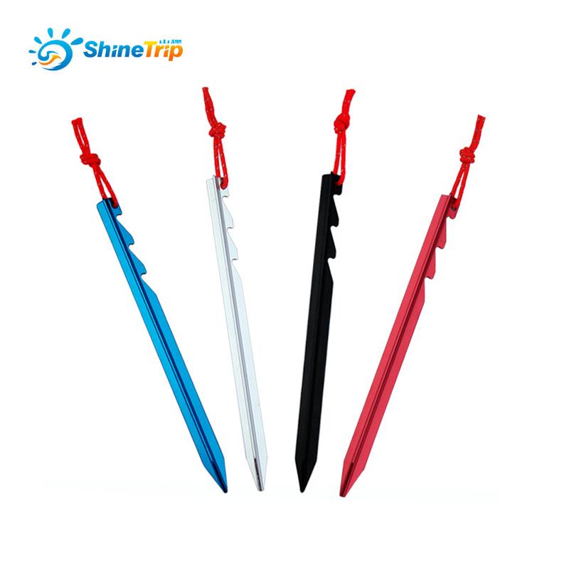 Adjustable Aluminium Alloy Tent Pegs 6pcs Set Multi Tooth Lightweight Stakes
