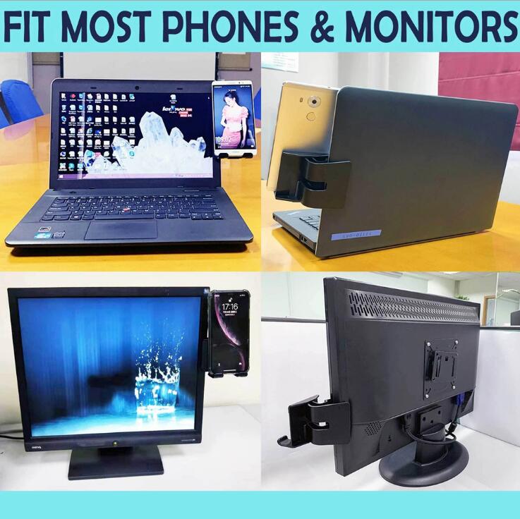 Notebook Screen Side Phone Holder Adjustable Clip Clamp 96mm 57mm 86mm 25mm