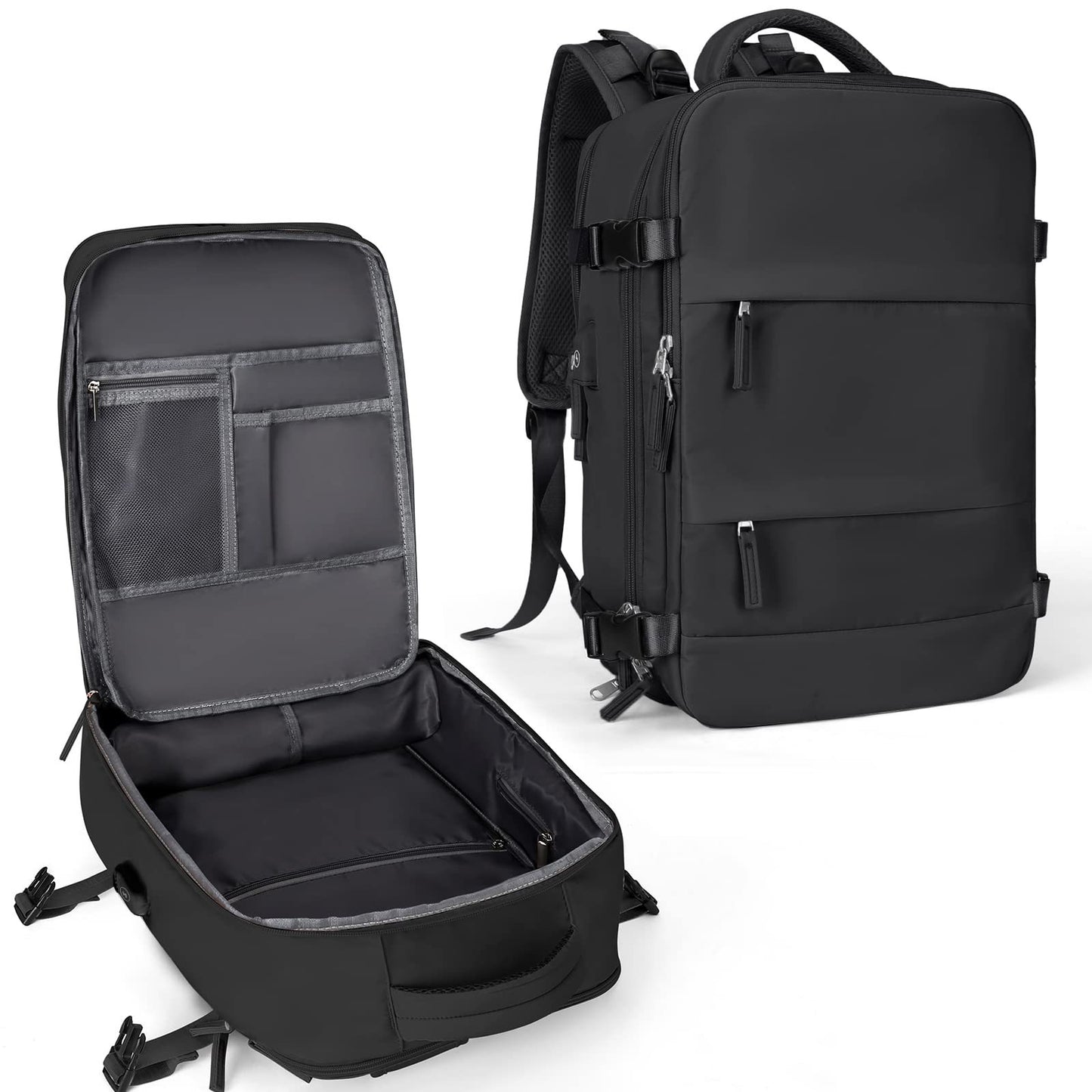 Women's Travel Backpack 20-35L Waterproof USB Charging Port Lightweight Durable
