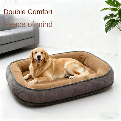 All-Season Removable Washable Pet Dog House Durable Semi-Enclosed Cat Shelter