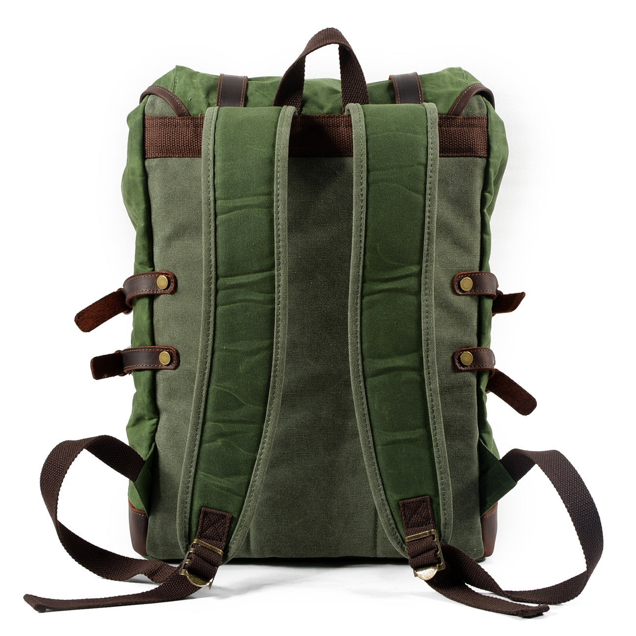 Waterproof Canvas Shoulder Backpack Outdoor Travel School Rucksack Lightweight