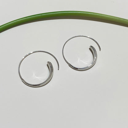 Exaggerated Round Circle Earrings Simple Ear Hooks for Women Fashion Jewelry
