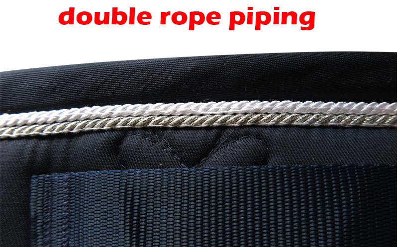 Cotton Blend Horse Saddle Pad Double Rope Piping Shock Absorbent Padded