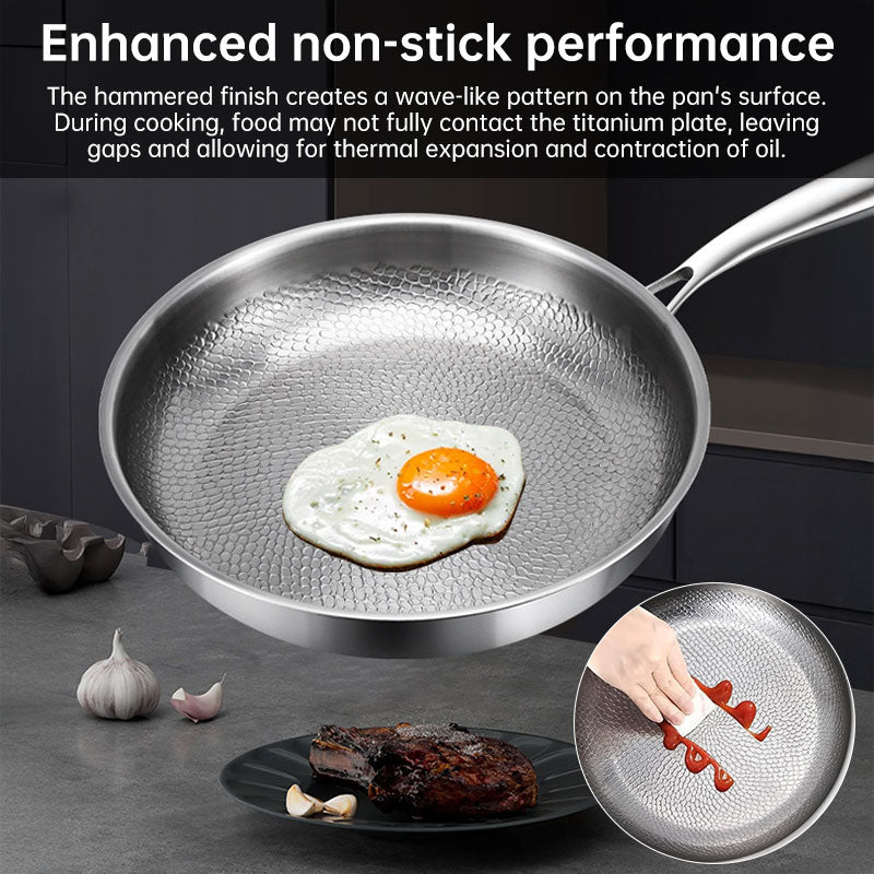30cm Pure Titanium Nonstick Frying Pan Scratch Resistant Home Kitchen Cookware