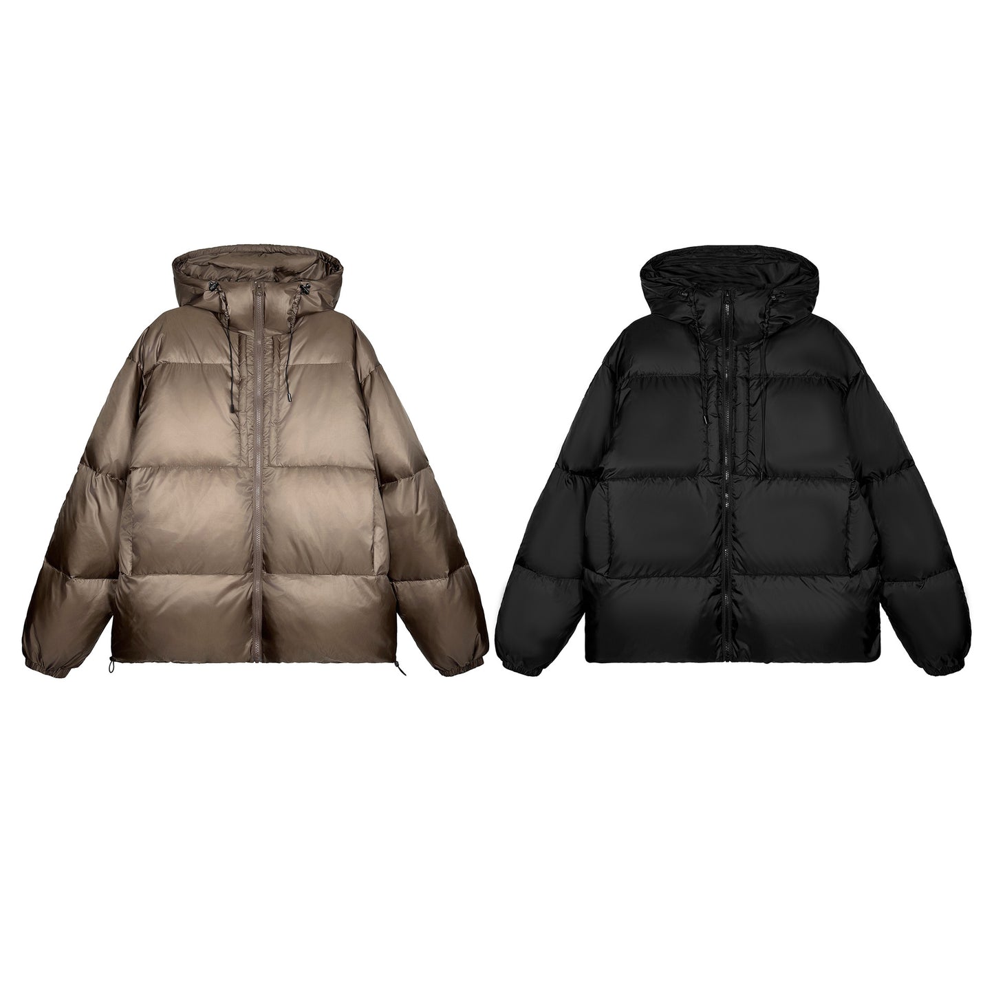 Unisex Vintage Duck Down Thermal Insulated Jacket with Hood for Winter Warmth