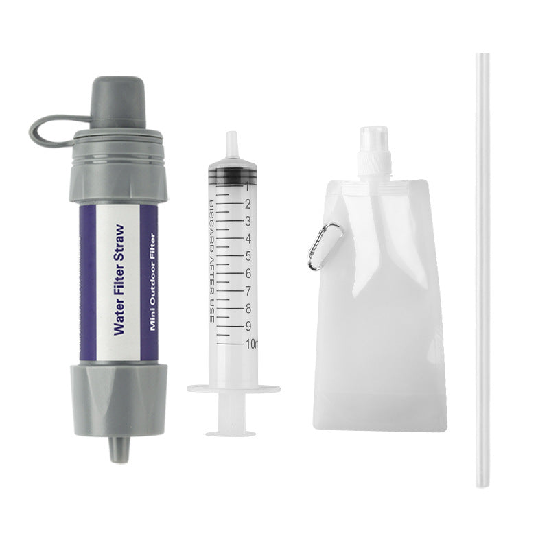 Portable Water Filter Straw Emergency Survival Gear Camping Hiking Essentials