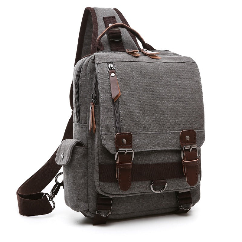 Men's Women's Canvas Backpack Travel Shoulder Bag Laptop Rucksack School Bags