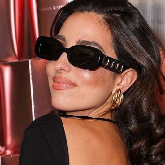 Square Frame Sunglasses Fashionable High-End Street Style UV Protection Women
