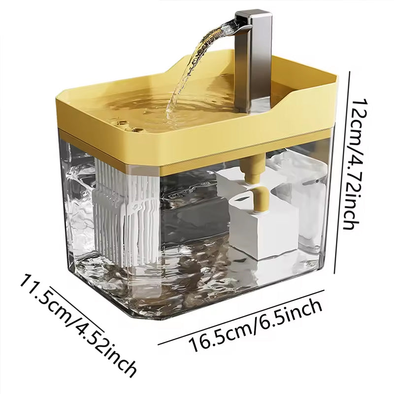 USB-Powered Pet Water Fountain with Anti-Dry Protection, 1.5L Capacity Cat Cats