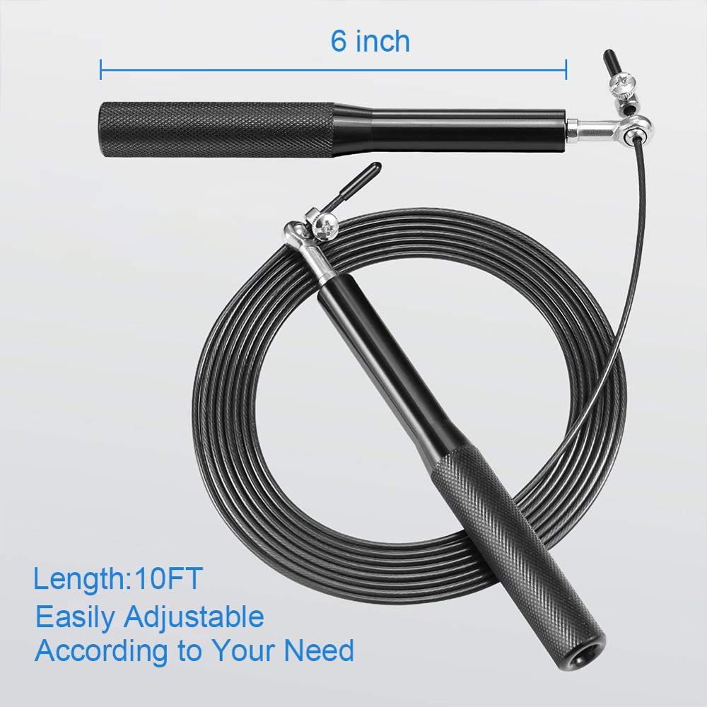 Adjustable Speed Skipping Rope Cardio Workout Fitness MMA Boxing Crossfit Gym