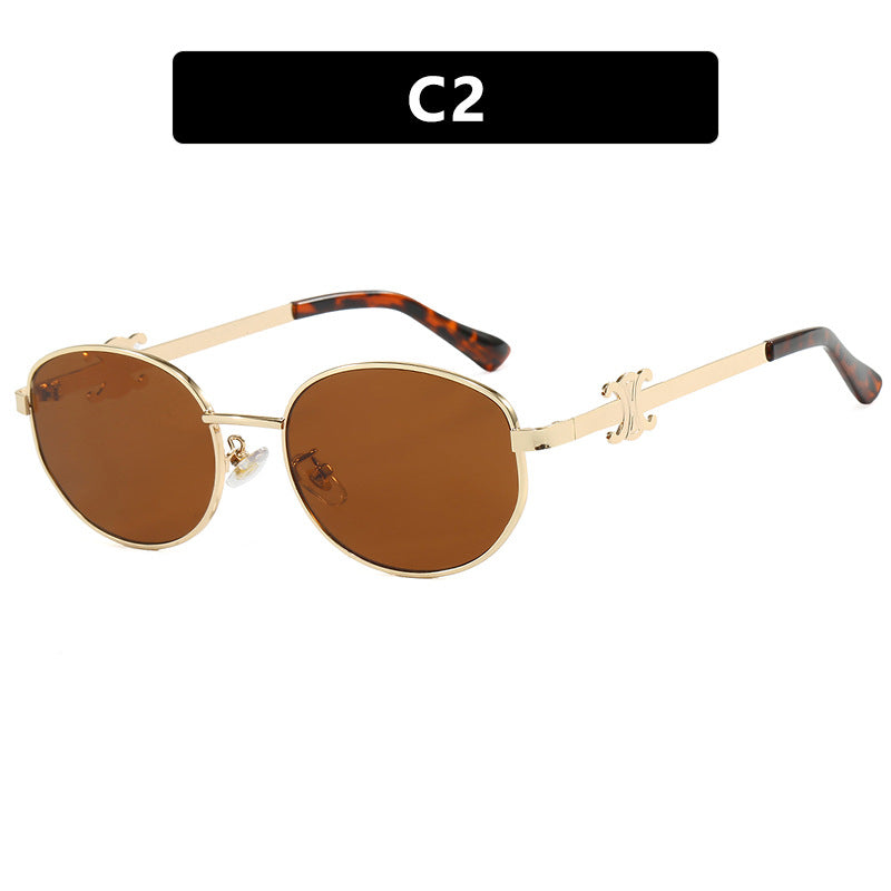 Retro Oval Sunglasses UV Protection Lightweight Durable Scratch Resistant Polarized