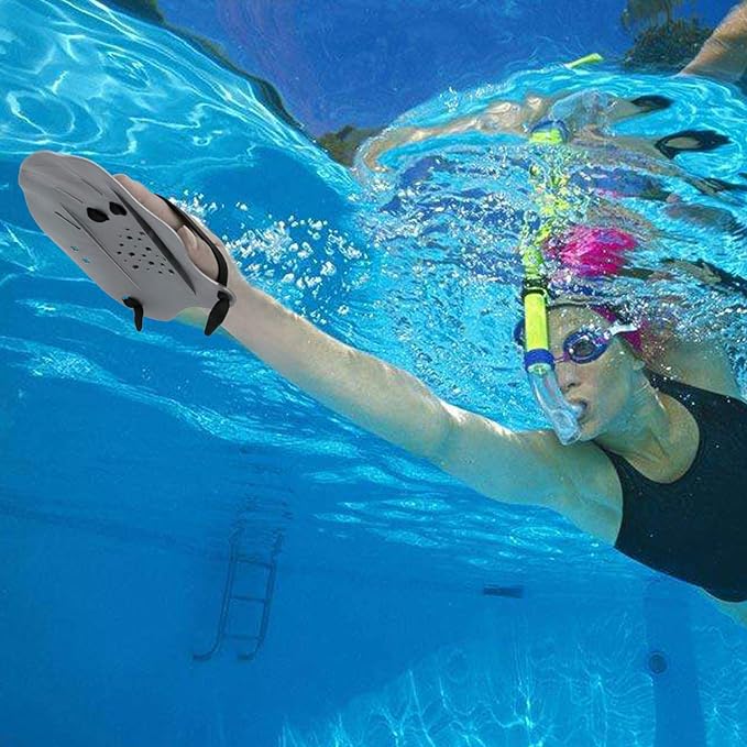 Swimming Hand Paddles Adjustable Silicone Straps Pool Resistance Training Gear