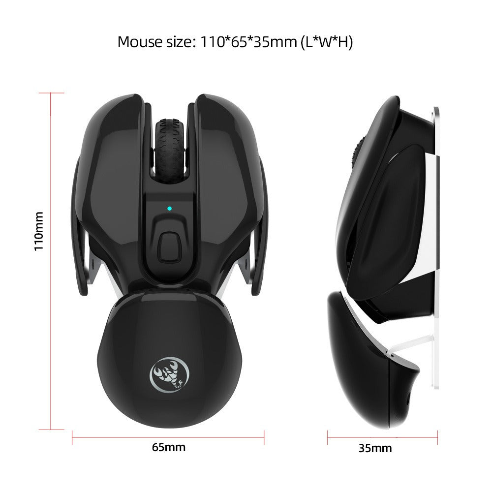 Wireless Ergonomic Rechargeable Mouse Adjustable DPI USB Laptop Gaming Mice