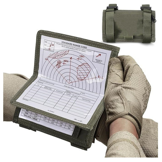 Tactical Arm Map Holder Sleeve Adjustable Straps Stabiliser Ring Clear Windows