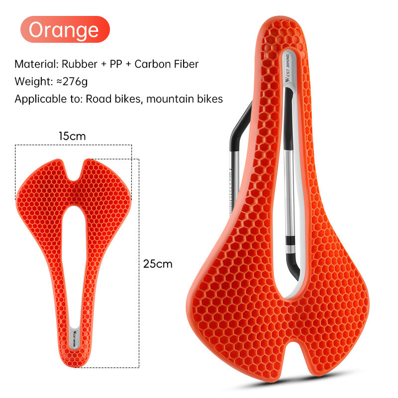TPE Honeycomb Breathable Cycling Saddle for Road Biking and Mountain Bike Use