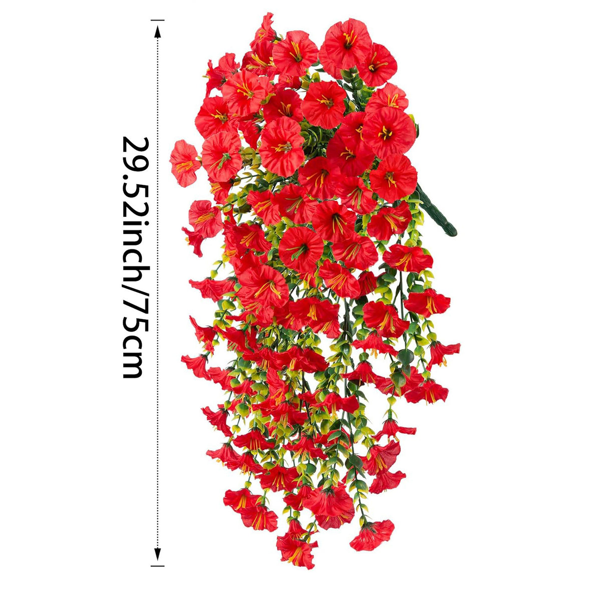 Faux Trumpet Vine Hanging Flower Garland 75cm Artificial Plant Display Decor