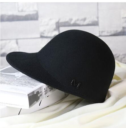 Unisex 100% Wool Baseball Cap with Adjustable Fit for Winter Warmth and Style