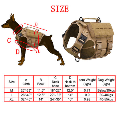 Outdoor Tactical Dog Harness Clothing New Storage Waterproof Training Vest Dogs