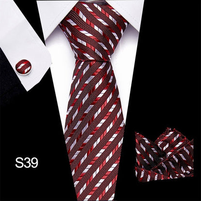 Men's 3pc Tie Set Suit Accessory 53 Options Elegant Designs Smart Business