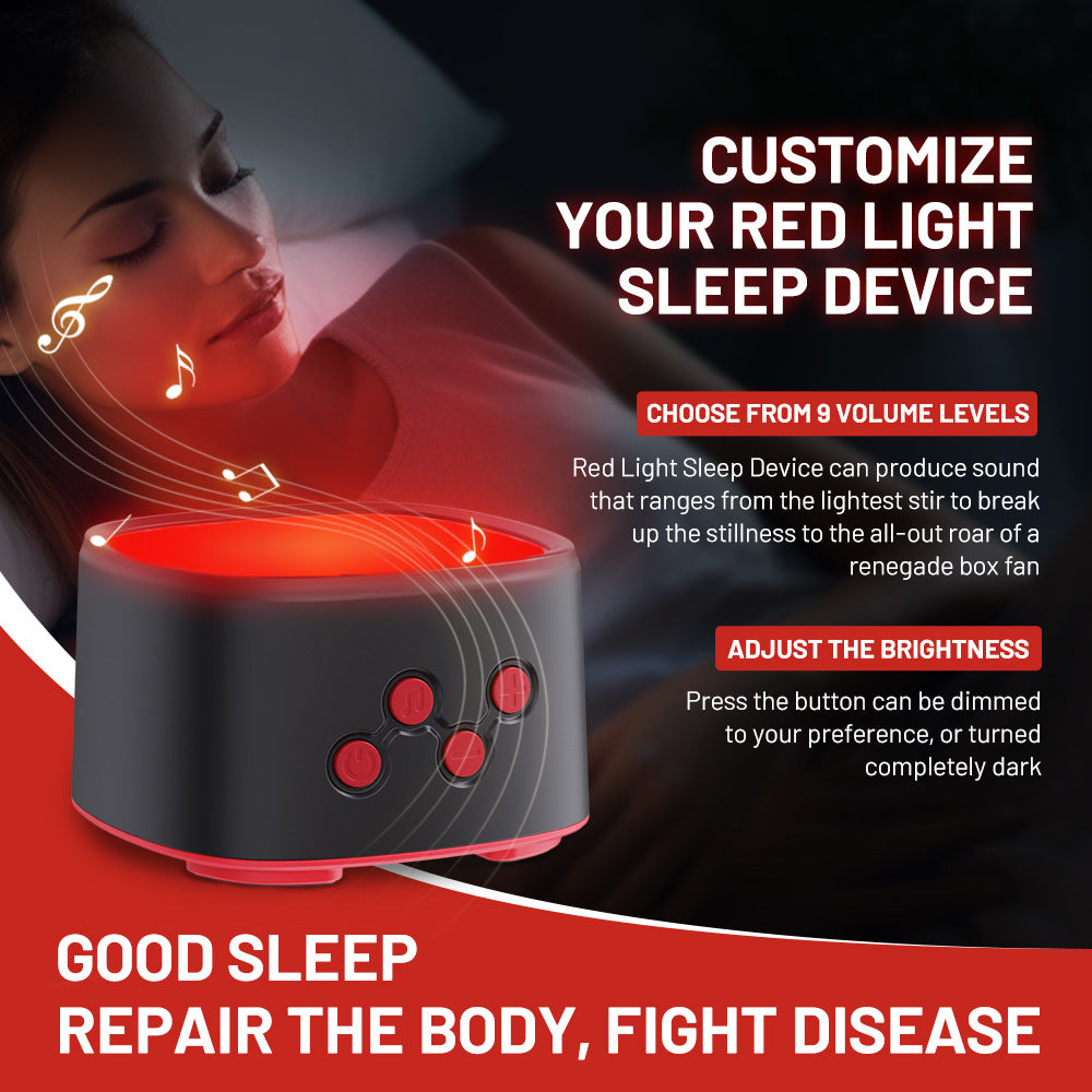 630nm Red Light Sleep Therapy Device Pure Red Light White Noise Sound System