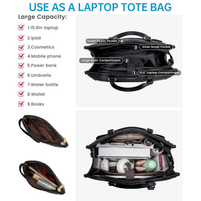 Insulated Tote Bag 15.6 Inch Laptop Storage Temperature Control Water Resistant