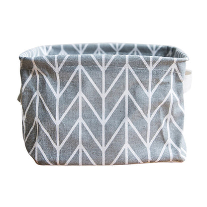 Foldable Fabric Storage Basket Desktop Closet Organiser Toy Box Loop Handles