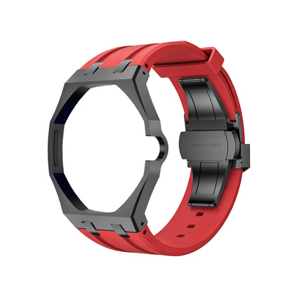 For AP x Swatch Royal Pop Metal Case Silicone Strap 3 12 Crown Steel Clasp